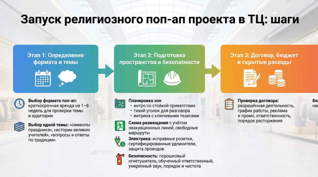 Запуск религиозного поп-ап проекта